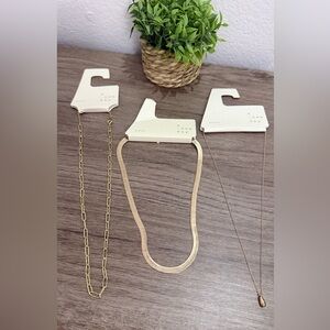 A New Day Gold and Silver Necklace Trio/ lot a 3